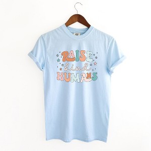 Simply Sage Market Women's Raise Kind Humans Colorful Short Sleeve Garment Dyed Tee - 1 of 2