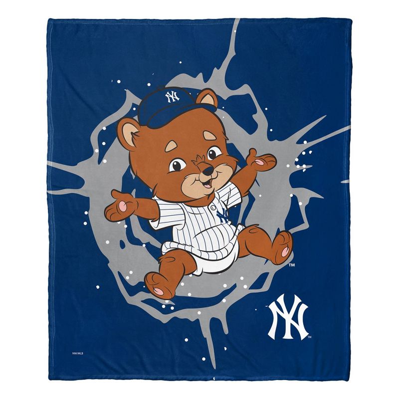 50&#34;x60&#34; MLB New York Yankees Mascot Silk Touch Throw Blanket, 1 of 6
