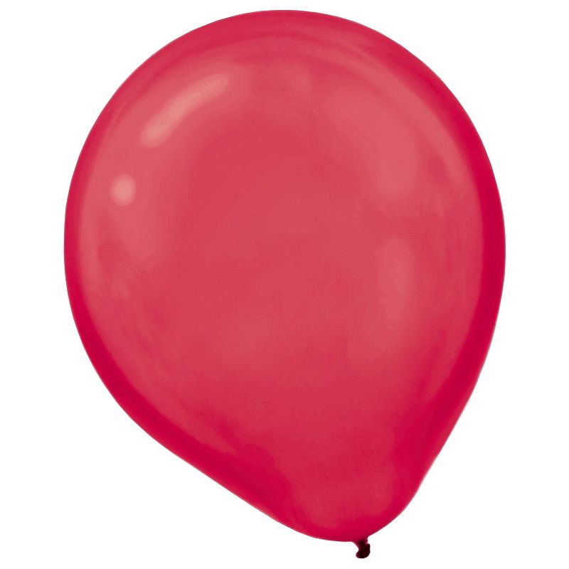 Amscan Pearlized Latex Balloons Packaged 12'' 3/Pack Apple Red 72 Per Pack (113251.4) 113251.40, 1 of 2