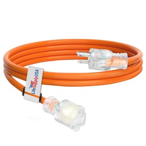 LifeSupplyUSA 12 Gauge Power Extension Cord Outdoor & Indoor Waterproof Cable SJTW 12/3 ETL Listed - 1 of 4
