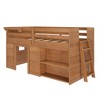 Farmhouse Twin Low Loft with Bookcase - 2 of 4