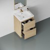 Bencmate Bathroom Storage Cabinets, Standalone Bathroom Vanity with Sink, Storage Cabinet featuring Countertop, Brown, 23.62"*19.69"*35.43" - 2 of 4