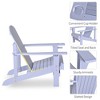 GlasFlength Patio Chaise Lounges Wooden Adirondack Chair with Cup Holder Weather Resistant for Deck Garden Backyard, Gray, 28.5"*38.25"*36.5" - 4 of 4