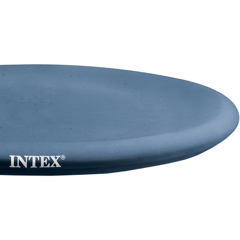 Intex 28026E UV Resistant Deluxe Debris Pool Cover for 13-Foot Intex Easy Set Above Ground Swimming Pool, Vinyl Round Cover with Drain Holes, Blue, 3 of 7
