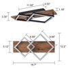 LLHZSY Farmhouse Integrated LED Ceiling Lights Rectangle Wood Flush Mount Hallway Entryway Light-2 Lights - 4 of 4