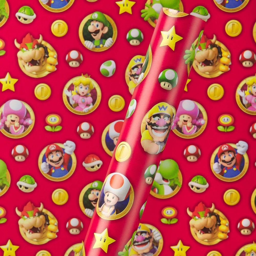 40 sq ft Super Mario Bros. Gift Wrap