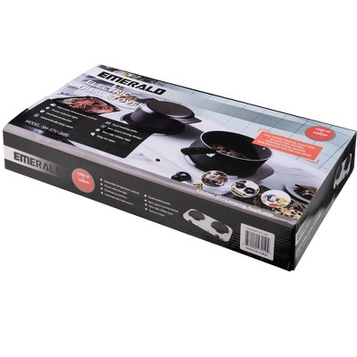 White Aluminum 2000 Watt Electric Double Burner Hot Plate