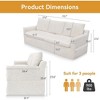 JUJABU 3-Seater 93" Slipcovered Upholstered Sofa with Removable Cover - 2 of 4