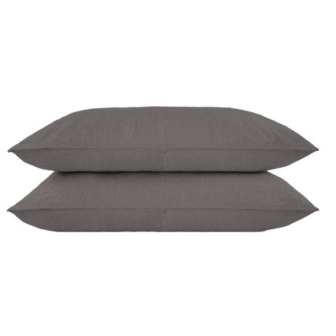 100% French Linen Pillowcase Set - Standard - Slate | Bokser Home : Target