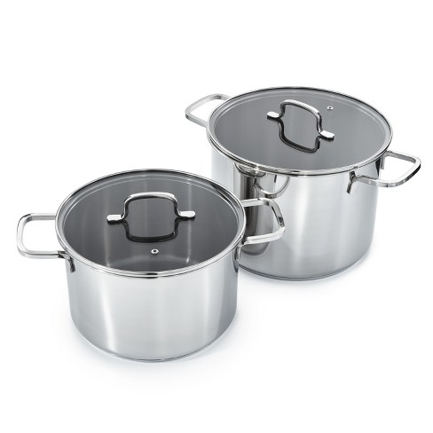 BergHOFF Helix Recycled 18/10 Stainless Steel Stockpots With Glass Lid - image 1 of 4