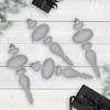Northlight Commercial Size Shatterproof Finial Christmas Ornaments - 14" - White - Set of 4 - 2 of 4