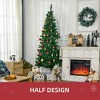 7' Artificial Half Christmas Trees with Auto Open, Steel Base - 4 of 4