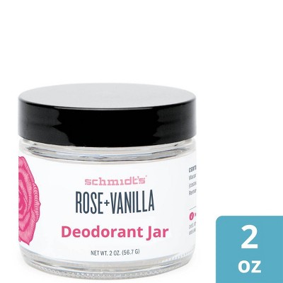 Schmidt's Rose and Vanilla Aluminum Free Natural Deodorant Jar - 2oz