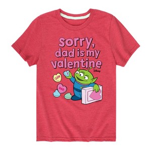 Boys' - Toy Story - Sorry Dad My Valentine Short Sleeve Graphic T-Shirt - 1 of 4