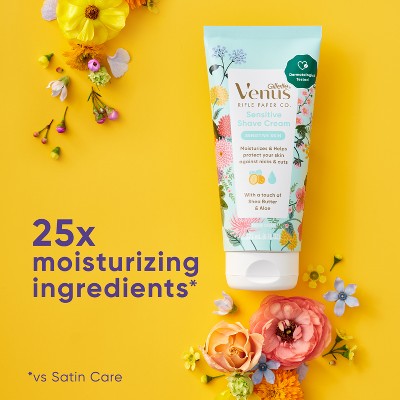 Venus + Rifle Paper Co. Sensitive Skin Women's Shaving Cream - 6oz