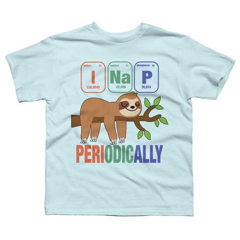 Boy's Design By Humans Funny Science Sloth i Nap Periodic Sloths Lovers By yargic T-Shirt - image 1 of 3