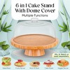 Homeries Cake Stand with Lid, Cake Plate, (6 in 1) Multi-Functional Serving Platter, Large Cake Stand with Dome - Use as Cake Holder, Cake Cover - 3 of 4