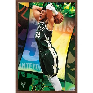 Trends International NBA Milwaukee Bucks - Giannis Antetokounmpo 21 Framed Wall Poster Prints - 1 of 4