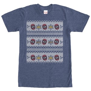 Men's Marvel Ugly Christmas Deadpool Taco T-Shirt - 1 of 3