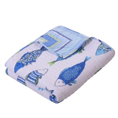 Catalina Fish Quilted Throw - Levtex Home