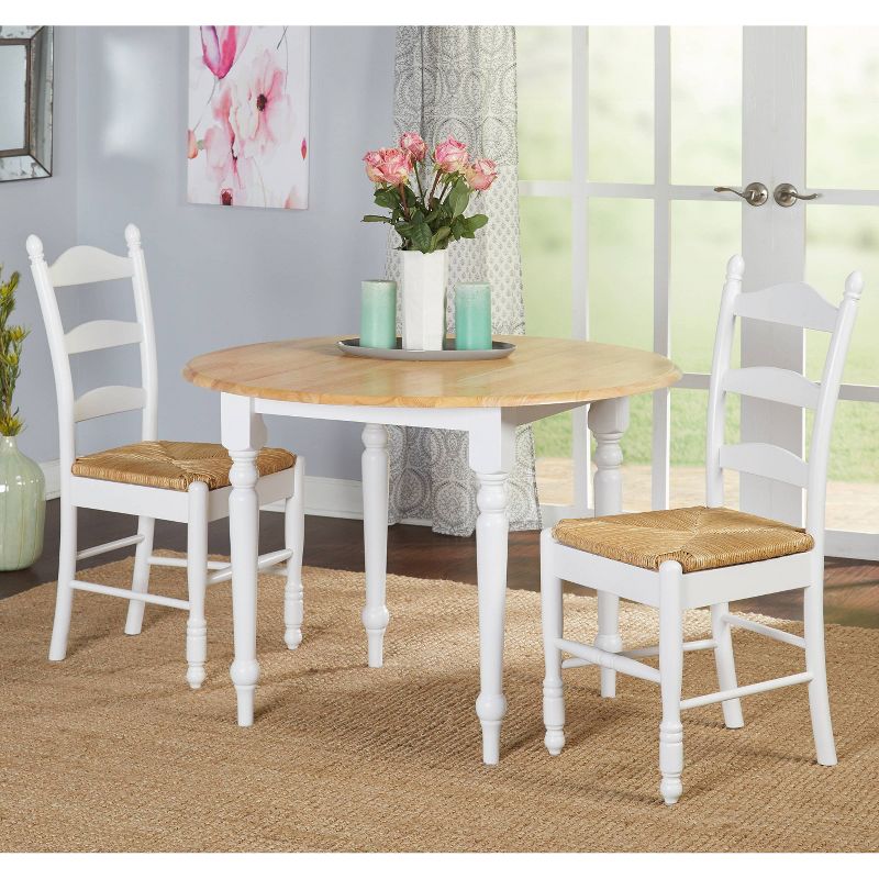 Set of 2 Ladder Back Dining Chairs - Buylateral, 3 of 5