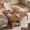 Lantine 31.5" Square Dining Table for 4, Small Kitchen Table with Shelf Storage for Apartments, Offices, Living Rooms, Restaurants, Brown - 2 of 4