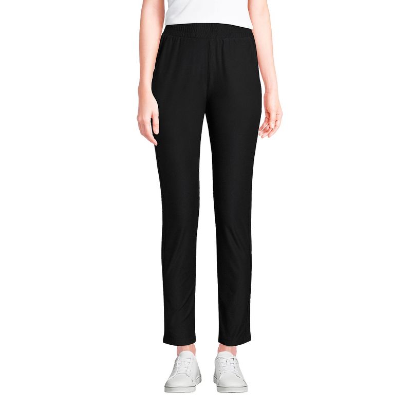 Lands' End Women's Active High Rise Soft Performance Refined Tapered Ankle Pants, 1 of 7