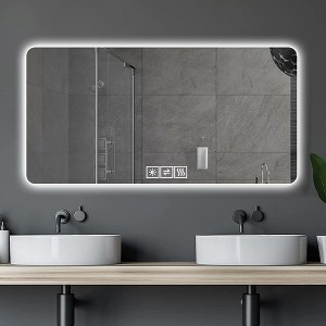 Vynxaria Modern LED Bathroom Mirror, Backlit, Corrosion-Resistant, 28"x60" - 1 of 4