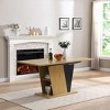NicBex Modern Geometric Extendable Dining Table with Sturdy Base,Modern Rectangular Home Kitchen Table,Dining Room Furniture - 3 of 4