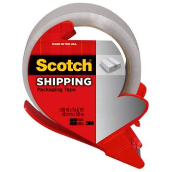 Scotch Ultra Clear Mailing Packaging Tape with Dispenser 1.88" x 54yd