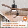 Parrot Uncle 42" Modern Outdoor LED Ceiling Fan with Light and Remote Integrated LED Light - 3 of 4