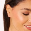 Hammered Round 14k Gold Earrings - In Season Jewelry - 3 of 3