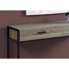 Modern Laminate Console Table with 2 Drawers & Black Metal Frame for Entryway, Living Room & Bedroom - 3 of 4