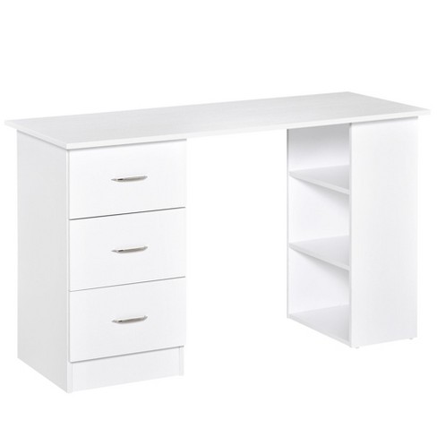 NicBex 47.3 Inch Computer Home Office Desk with 3 Drawers and Open Shelves for Study Room,Bedroom and Office,White - image 1 of 4