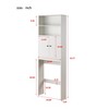 VANIRROR Over The Toilet Storage Cabinet, Farmhouse Bathroom Over Toilet Organizer With Barn Doors, Heighten Toilet Paper Holder With Adjustable Shelf - 3 of 3