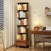 PAGED Rotating Bookshelf 360 Display Corner Bookshelf Bookcase Storage Rack with Drawer for Living Room, Home Office - 2 of 4