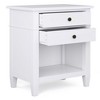 Gulches  Bedside Table, Handcrafted Solid Wood with 2 Drawers & Open Storage, Transitional End/Side Table - 2 of 4