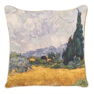 Signare USA Van Gogh A Wheatfield Pillowcase/Cushion Cover 18x18 Inch - 1 of 1