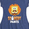Girls' - SpongeBob SquarePants - SpongeBob Scaredy Pants Fit & Flair Cap Sleeve Dress - 2 of 4
