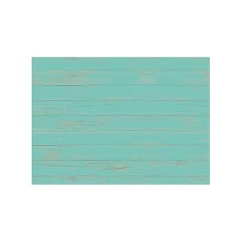 Evergreen Blue Wood Plank Layering Mat 42 x 26.5 inches Indoor and Outdoor Decor