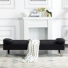 Aukfa 65.3" Leather Modern Convertible Futon Sofa Bed w/ Removable Armrests, Metal Legs, Cupholders - 2 of 4