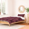 Deny Designs Schatzi Brown Aurelia Floral Burgundy Twin/Twin XL Duvet and Sham Set (2-3pc Set) - 2 of 4