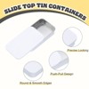 Unique Bargains Metal Anti-Oxidation Slide Top Rectangular Tin Containers 12 Pcs - 3 of 4