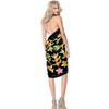 LA LEELA Women's Summer Beach Wrap Bikini Wraps Sarong Cover up Skirt Swimsuit Swimwear Cover Ups for Womens One Size Black, Floral - 4 of 4