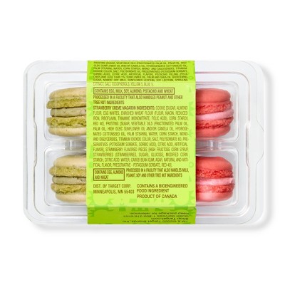 Strawberry Creme & Matcha Pistachio Mini Macarons - 2.1oz/4ct - Favorite Day™