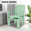 3 Piece Outdoor Patio Table and Chairs Set, Coffee Table Balcony Furniture Sets for Apartments, Outside Dining Sets for Backyard/ Porch/ Deck - 3 of 4
