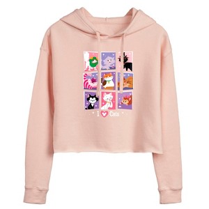 Women's - Disney - Cats & Dogs Cropped Graphic Hoodie - 1 of 3