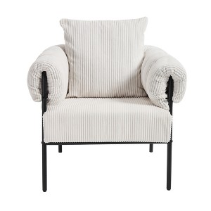 Tinyhomie Black 360 Swivel Recliner Chair with Ottoman 5 Point Massage Heated Seat - 1 of 4