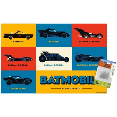 Trends International DC Comics Batman: 85th Anniversary - Minimalist The Batmobiles Unframed Wall Poster Prints