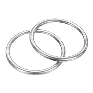 Unique Bargains 316 Stainless Steel Multi-Purpose Welded Heavy Duty O Rings for Crafts Silver - 1 of 4